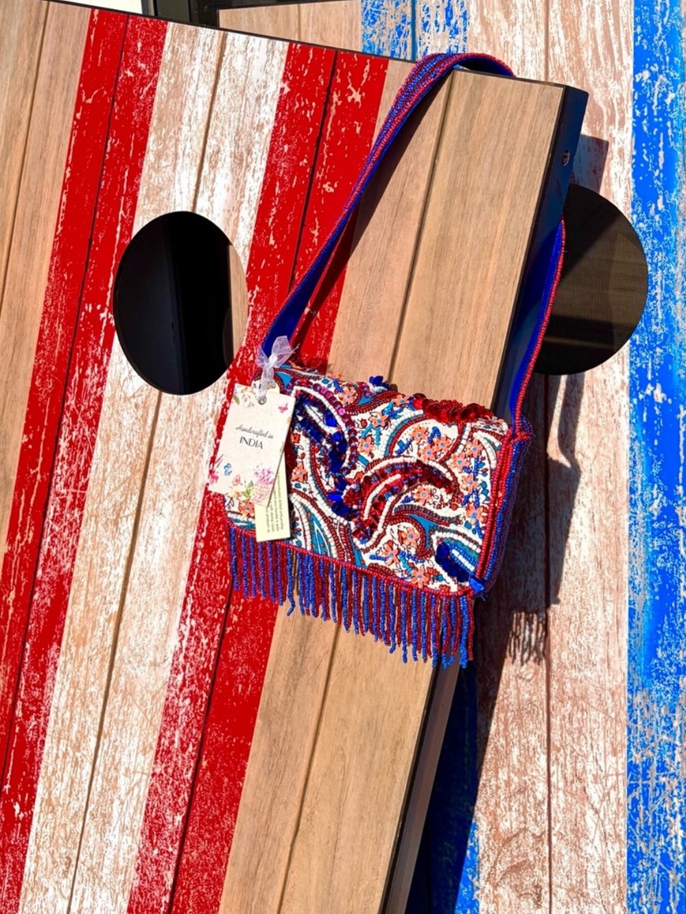 JULY 4TH - SET x2 - VIRAL BEADED BAGS MATCHING - RED, WHITE, AND BLUE 2026 - Picture 5 of 6